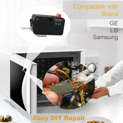 Miniatura 5 de LONYE 3B73362F SZM-V16-FA-63 Interruptor de puerta de microondas apto para horno microondas LG GE Samsung WB24X10047 SZM-V16-FD-63 PS3522738