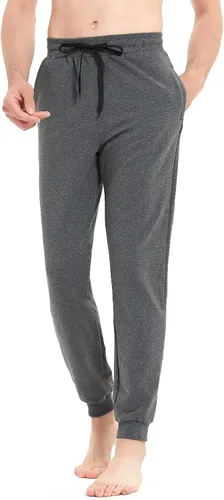 Miniatura 19 de Idtswch 30/32/34/36/38/40. Pantalones deportivos altos para hombre, extra largos, con bolsillos con cremallera