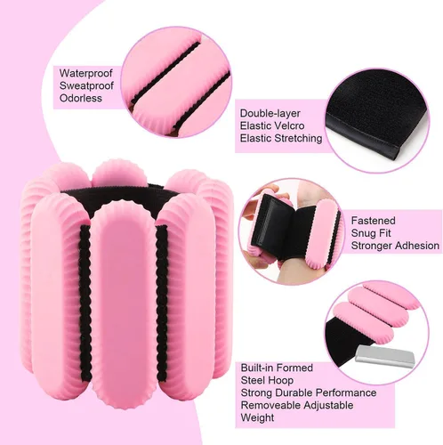 Miniatura 5 de Pilates - Pesas de muñeca y tobillo para mujer, pesas fuertes para brazos y piernas, juego de 2, pesas ajustables para caminar, yoga, baile, barras