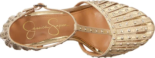 Miniatura 5 de Jessica Simpson Bakir NegroBlanco Correa De Tobillo Tacón De Aguja Rhinestone Bombas