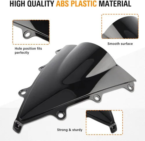 Miniatura 4 de Parabrisas doble burbuja para Honda CBR300R 2014-2020, color negro