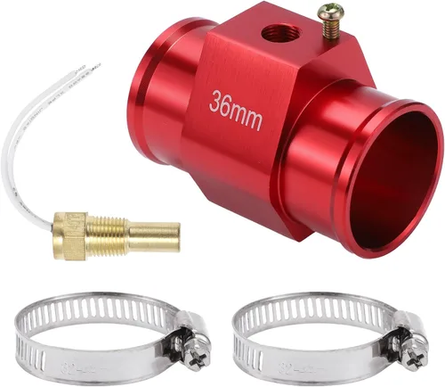 Miniatura 15 de Kit de sensor universal de temperatura de agua de 12 V/24 V, adaptador rojo de 1/8 "NPT 1.02" 180'F encendido - 165'F apagado para radiador