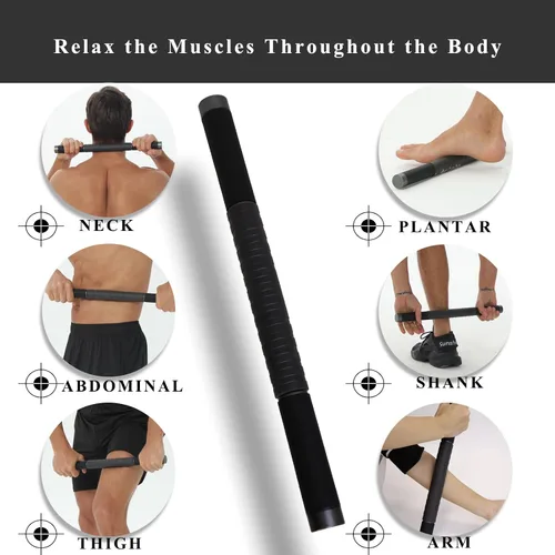 Miniatura 6 de Rodillo muscular para masaje de piernas, rodillo de pantorrilla, rodillo de liberación profunda de tejido muscular, puntos de activación para Negro
