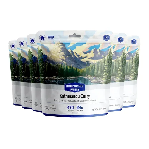 Miniatura 10 de Backpacker's Pantry Shepherd's - Estofado de papa con carne de res, 2 porciones por bolsa (6 unidades), alimentos liofilizados, 0.35 onzas