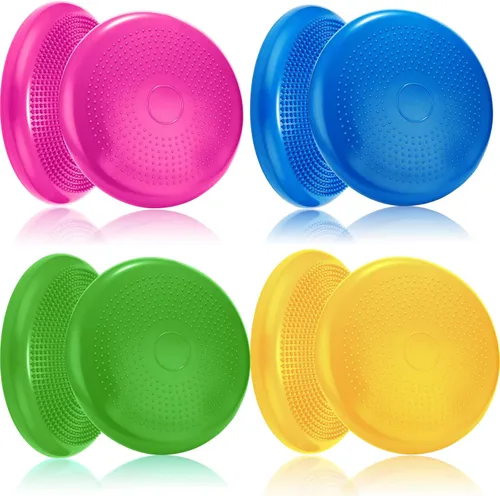 Miniatura 10 de Jerify 4 Piezas Cojín de Equilibrio Inflable Flexible para Asiento Oscilante, Almohadilla de Equilibrio de Estabilidad, Disco de Equilibrio, Asiento