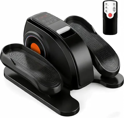 Miniatura 12 de OLIXIS Máquina elíptica debajo del escritorio: mini ejercitador de pedal compacto y silencioso con velocidad ajustable, pantalla LED, solución