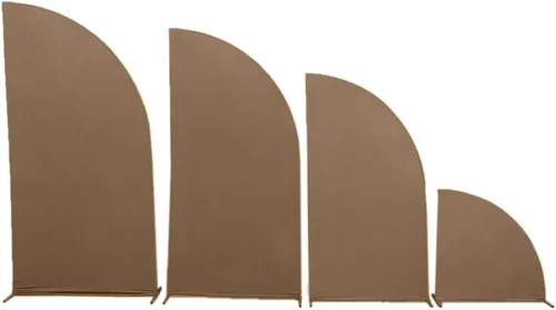 Miniatura 56 de Efavormart - Juego de 4 fundas de elastano beige para arco de media luna, fundas de telón de fondo Chiara de 2.5 pies a 7 pies para escenarios