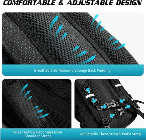 Miniatura 5 de Mochila de hidratación con vejiga de agua de 3 litros, mochila de hidratación aislada para correr, mochila de agua ligera para senderismo, ciclismo