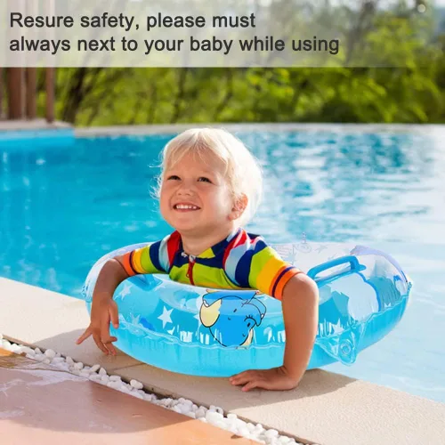 Miniatura 3 de Sealive Flotador de piscina infantil, anillo de natación para bebé con asiento para niños pequeños barco y doble asa, primeros flotadores de piscina