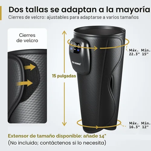 Miniatura 4 de FIT KING Masajeador de pantorrilla inalámbrico mejorado para circulación, masajeador de compresión de pierna recargable para alivio del dolor