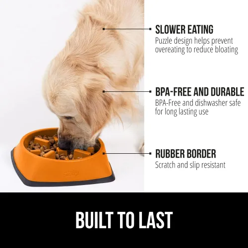 Miniatura 2 de GORILLA GRIP® Tazones patentados para perros de alimentación lenta sin BPA, juguete interactivo de 4 tazas para perros y gatos, enriquecimiento