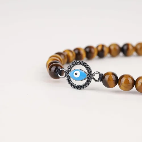 Miniatura 5 de COAI Pulsera de mal de ojo con cuentas de piedra