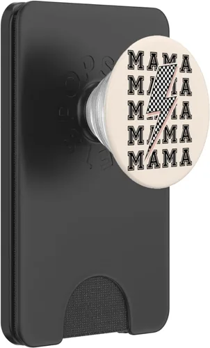 Miniatura 7 de MAMA Lightning Bolt - PopSockets con diseño a cuadros PopGrip intercambiables