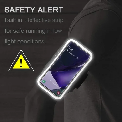 Miniatura 7 de Brazalete para Galaxy Note 20, 20 Ultra, resistente al agua, para entrenamiento de gimnasio y correr, para Samsung Galaxy Note 20/20 Ultra con Negro