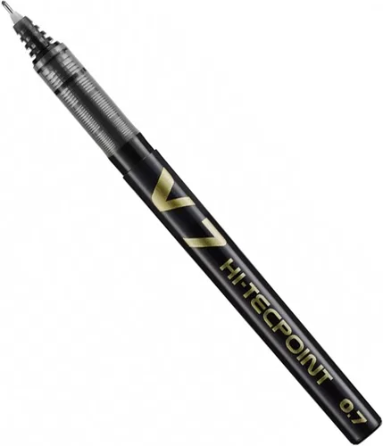 Miniatura 2 de Pilot V7 Hi-Tecpoint - Bolígrafo de punta redonda (3 unidades), tinta líquida, punta mediana de 0.028 in, color negro