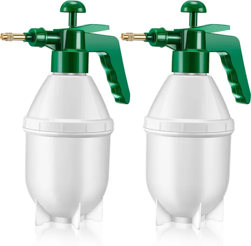 Miniatura 9 de Ziliny 2 botellas de pulverización de mano de 27 onzas, botellas de spray de jardín Mister, pulverizador de mano a presión para césped con boquilla