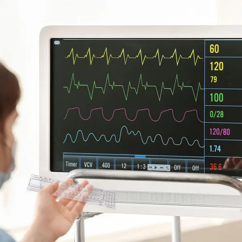 Miniatura 4 de Tondiamo Paquete de 2 calibradores de electrocardiógrafos de electrocardiógrafos, herramienta de medición para médicos, enfermeras, estudiantes
