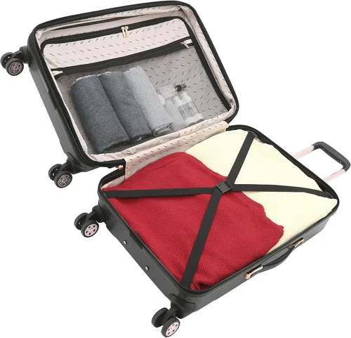 Miniatura 2 de kensie Juego de equipaje giratorio Dawn Hardside de 3 piezas para mujer, Negro -, Dawn Hardside - Juego de equipaje giratorio de 3 piezas