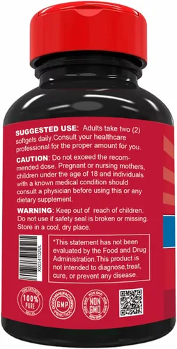 Miniatura 6 de Aceite de krill antártico 1000 mg, suplemento Omega 3, EPA, DHA, fosfolípidos y astaxantina - 120 cápsulas blandas
