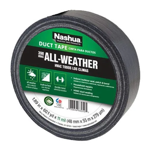Miniatura 10 de Cinta para conductos de grado industrial de tela revestida de polietileno Nashua, 11 milésimas de grosor, 55 m de largo, 48 mm de ancho, Blanco, 1