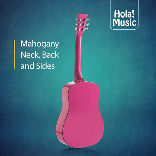 Miniatura 6 de ¡Hola! Guitarras acústicas dreadnought de lujo, Rosado