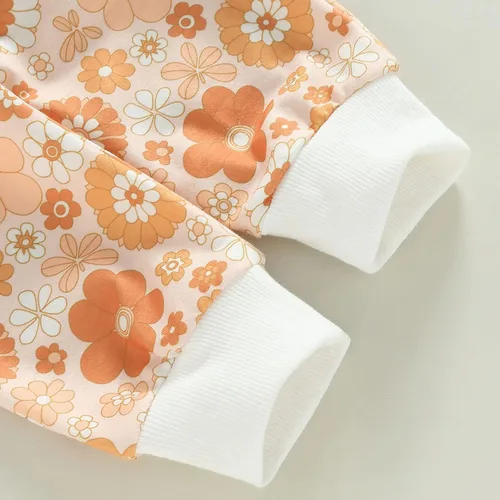 Miniatura 40 de Mandizy Conjunto de ropa de bebé niña otoño 3 6 9 12 18 24 meses sudadera de manga larga y pantalones con estampado floral y diadema