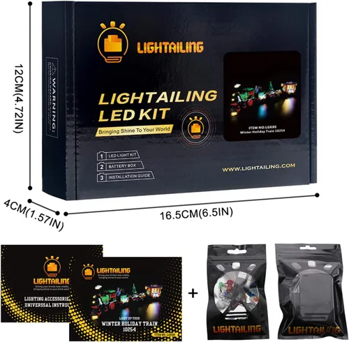 Miniatura 6 de LIGHTAILING Juego de luces para el modelo de bloques de construcción (Creator Expert Winter Holiday Train) – Kit de luz LED compatible con Lego