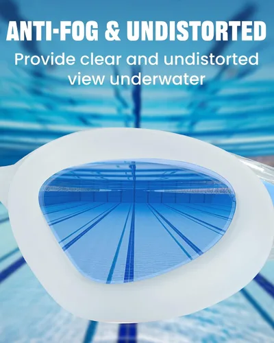 Miniatura 6 de Keary Gafas de natación para adultos para hombres y mujeres, gafas de natación para jóvenes, protección UV, antivaho, gafas de agua para piscina Azul