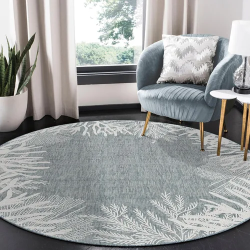 Miniatura 35 de Liora Manne Carmel - Alfombra decorativa de mezcla sintética para interiores y exteriores, de bajo perfil, contemporánea, decoración de peces Agua