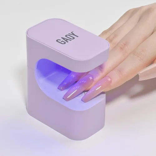 Miniatura 11 de GAOY Mini Luz UV para Uñas de Gel, Pequeña Luz de Curación con 2 Temporizadores, Lámpara de Uñas LED en Forma de U para Curación Rápida, Púrpura