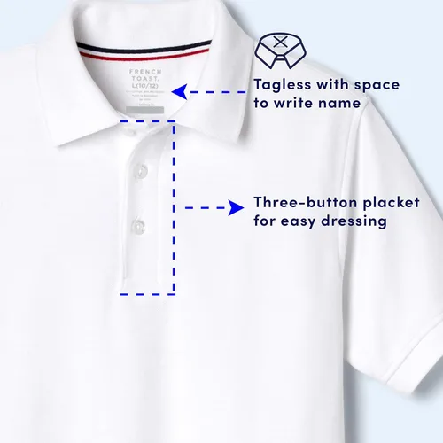 Miniatura 4 de French Toast Unisex SS Pique Polo