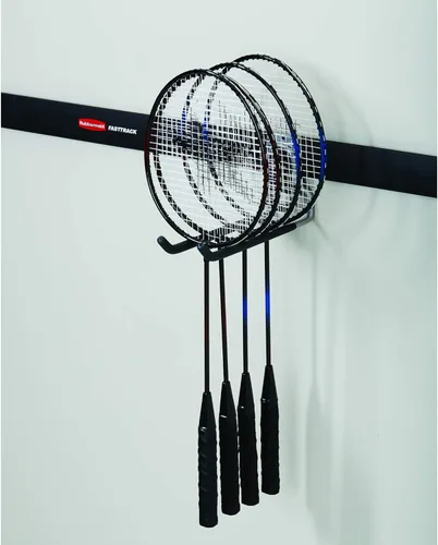 Miniatura 4 de Rubbermaid FastTrack - Organizador de garaje multiusos, capacidad de 50 libras, sistema de almacenamiento montado en la pared de níquel satinado