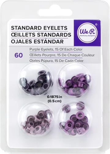 Miniatura 7 de We R - Ojales estándar 60 por paquete, color aguamarina