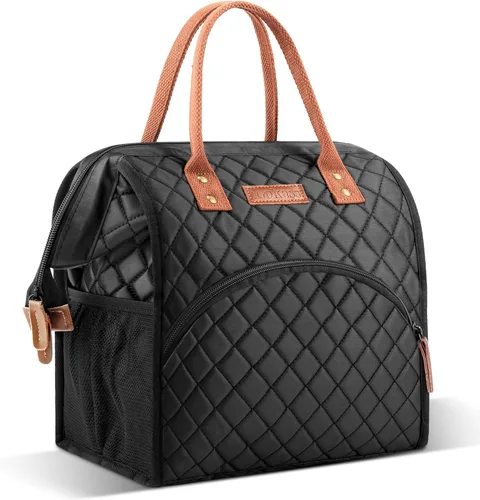 LOKASS - Lonchera con aislamiento para mujeres y hombres - Bolsa de almuerzo reutilizable de 10 L para mujeres - Bolsa térmica con asa superior para
