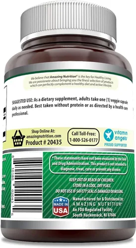 Miniatura 3 de Amazing Formulas GABA - Suplemento de cápsulas vegetales por porción de 750 mg por porción, sin OMG, sin gluten, fabricado en Estados Unidos, ideal