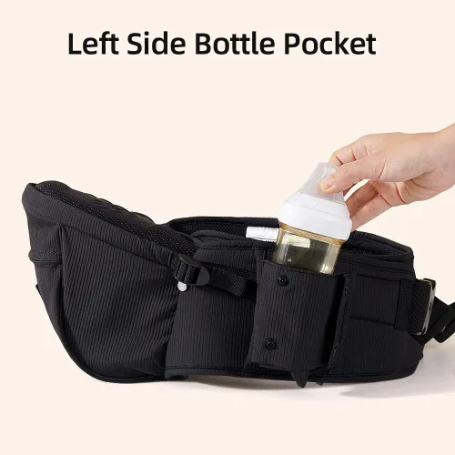 Miniatura 7 de SUNVENO Portabebés de cadera para niños pequeños, soporta hasta 45 libras, asiento ancho antideslizante, cinturón de cintura ajustable, soporte