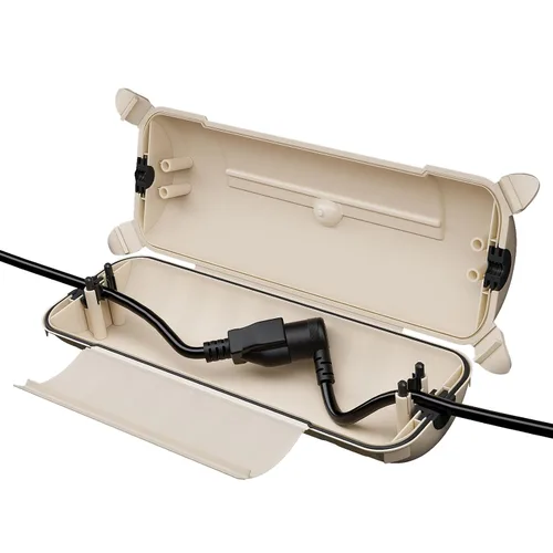 Miniatura 22 de Flemoon [Paquete de 3] Cubierta de cable de extensión para exteriores, impermeable, resistente a la intemperie, caja de conexión eléctrica
