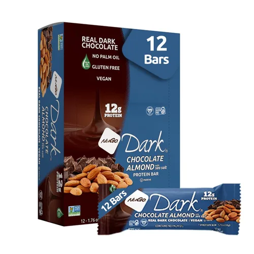 Miniatura 21 de NuGo Dark, caja variada de muestra, barra de proteínas veganas de 0.47-0.31 onzas, sin gluten, 12 CT