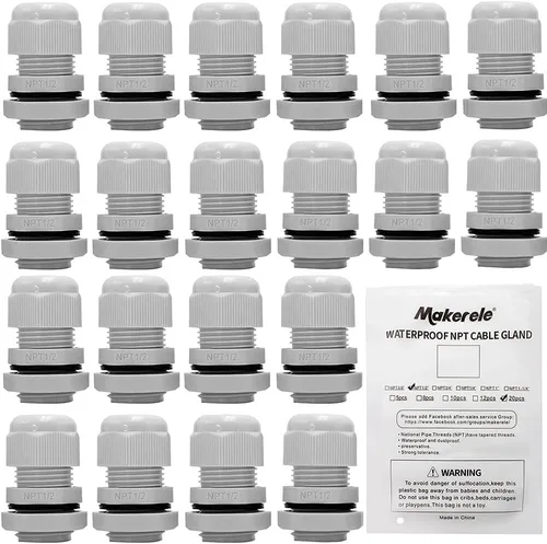 Miniatura 29 de MAKERELE NPT de 1" Conector de Glándula de Cable Agarre de Cordón Protectores de Alambre de Nylon Plástico Impermeables