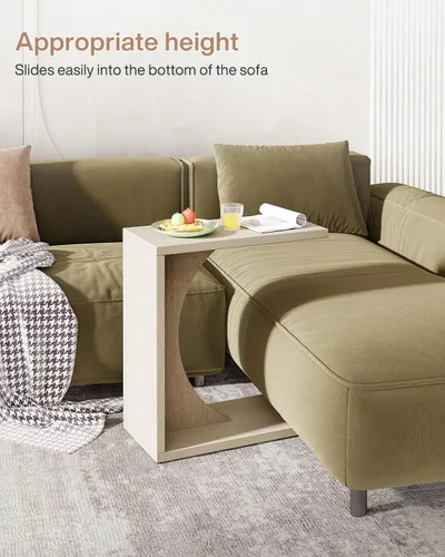 Miniatura 6 de Tribesigns - Mesa auxiliar en forma de C para sofá, mesa lateral para sofá, mesa en forma de C para espacios pequeños, sala de estar, dormitorio