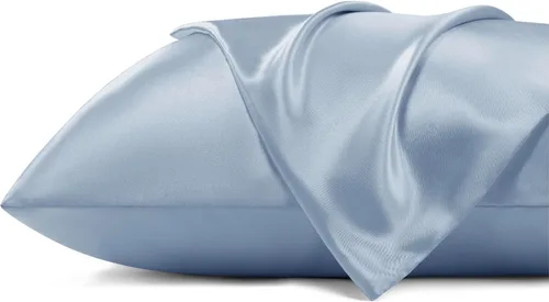 Miniatura 6 de Bedsure Funda de almohada de satén para el cabello, fundas de almohada de satén, tamaño estándar con cremallera, 20 x 26 pulgadas, paquete de 2, 12