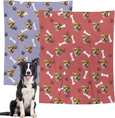 Miniatura 17 de Manta personalizada para perros con nombre – Manta personalizada para perros grandes, medianos y pequeños, manta suave y acogedora, regalo