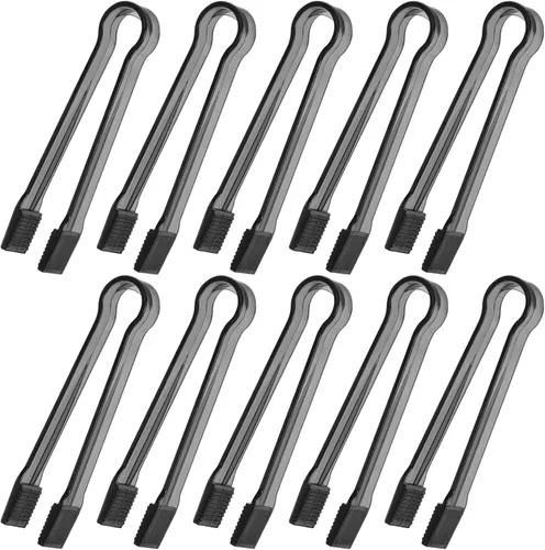 Miniatura 9 de 10 piezas de pinzas de plástico para buffet, pinzas de cocina transparentes, mini utensilio de servir, pinzas para alimentos, hielo, ensalada, bufé