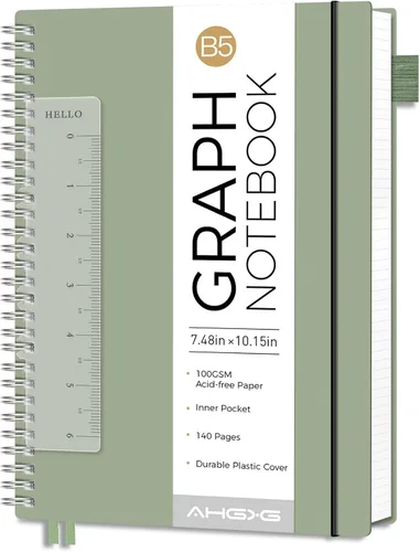 Miniatura 21 de AHGXG Diario de puntos, cuaderno en espiral de cuadrícula de puntos de 8.5 x 11 pulgadas, cuaderno de puntos grande A4, papel grueso de 3.53 oz/m²