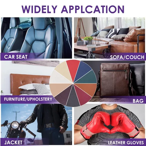 Miniatura 3 de Cinta de parche de reparación de cuero de 4 x 60 pulgadas, cinta autoadhesiva fuerte para muebles, sofás, sillones, asientos de automóvil, armarios