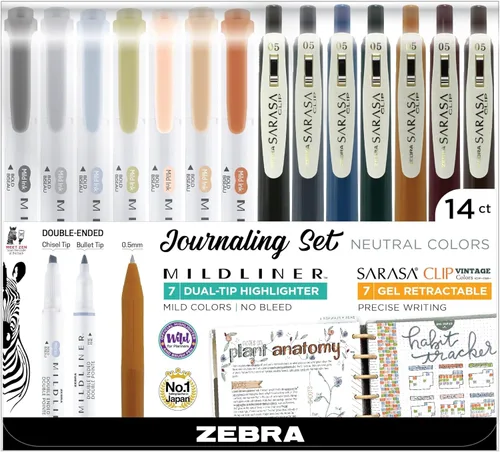 Miniatura 12 de Zebra Pen Creative Highlighting Starter Set, incluye 10 resaltadores y 5 bolígrafos de gel retráctiles Sarasa Clip, colores de tinta surtidos