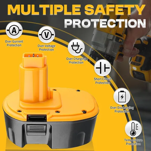 Miniatura 4 de DC9096 6.0Ah 18V Reemplazo para baterías Dewalt Ni-MH Compatible con Dewalt 18V Batería DC9098 DC9099 DW9095 DW9096 DW9098 Herramientas eléctricas