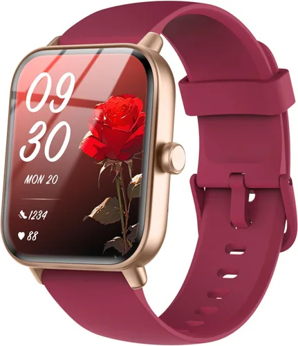 Miniatura 12 de Quican Relojes inteligentes para mujer, compatibles con teléfonos iPhone y Android, llamadas, monitor de frecuencia cardíaca/sueño, Alexa, reloj