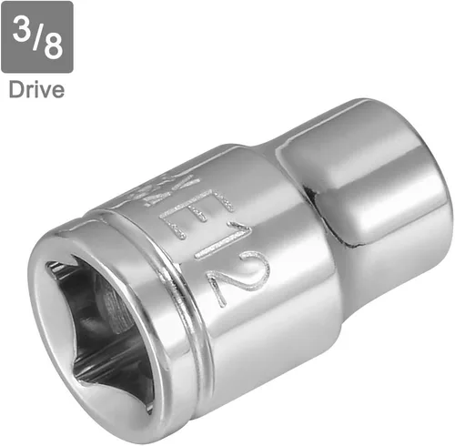 Miniatura 3 de uxcell 3/8-inch Drive E12 Toma externa Torx poco profunda, acero Cr-V