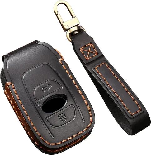 ontto Funda de cuero para llavero remoto compatible con Subaru Forester CrossTrek Outback WRX Ascent BRZ Impreza Legacy - Soporte para llaves de